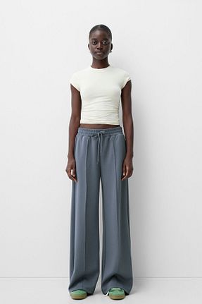 شلوار طوسی زنانه پارچه Bershka - کد 846185649