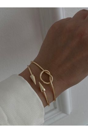 دستبند جواهر طلائی زنانه روکش طلا کد 271435697