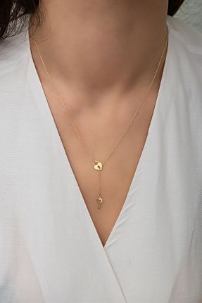 گردنبند طلا طلائی زنانه 14 عیار U ADİEU GOLD - کد 442719280