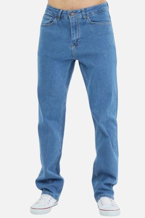 شلوار جین سرمه ای مردانه پاچه لوله ای فاق بلند جین ساده بلند کد 466771936