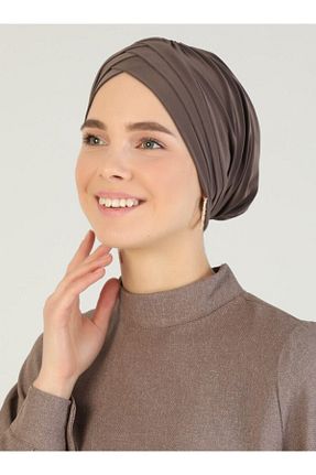 کلاه شنای حجاب قهوه ای زنانه Mervin Şal - کد 81488769