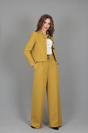کت و شلوار سبز زنانه یقه کتی ÖNDER ÖZSOY - کد 238559354