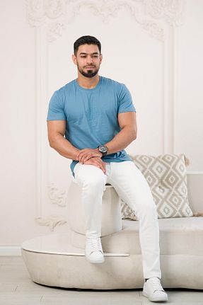 تیشرت آبی مردانه رگولار Paul Martin - کد 839487583