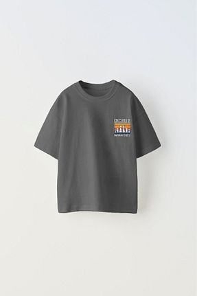 تیشرت طوسی بچه گانه اورسایز The Champ Clothing - کد 832090398