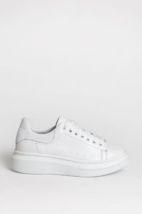 کفش کژوال سفید زنانه پاشنه کوتاه ( 4 - 1 cm ) پاشنه ساده کد 706422120
