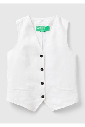 رویه سفید زنانه کتان United Colors of Benetton - کد 846360402