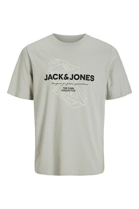 تیشرت طوسی مردانه رگولار Jack & Jones - کد 846368240