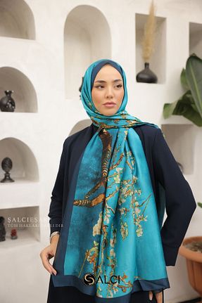 شال آبی زنانه ŞALCIEŞARP - کد 843460274