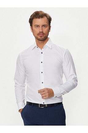 پیراهن سفید مردانه اورسایز BOSS - کد 846350322