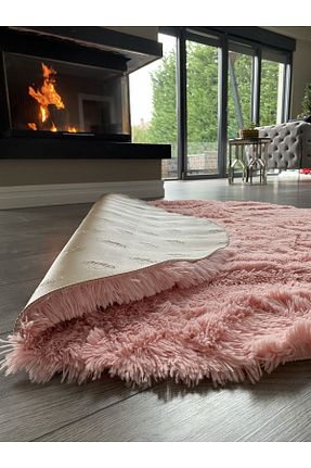 فرش صورتی زیره ضد لغزش Turkrugs - کد 758821977