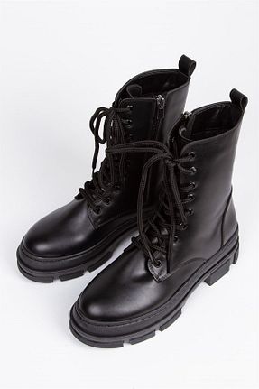بوت / نیم بوت مشکی زنانه چرم مصنوعی Alessia Shoes - کد 157208645