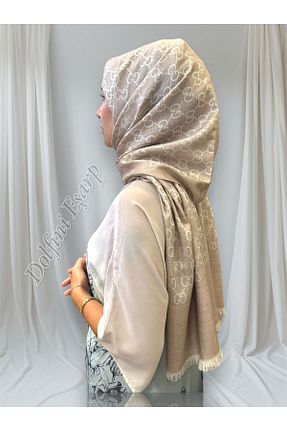 شال بژ زنانه ابریشم Dolfini - کد 846438728