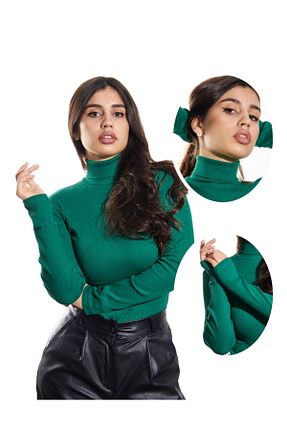 بادی سبز زنانه یقه ماهیگیر ALYA UNDERWEAR - کد 378774446