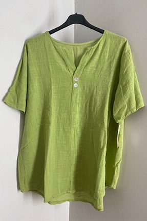 بلوز سبز زنانه ساده AYASOFYA OTANTIK - کد 846493258