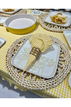 رومیزی زرد Fırfırlı Decamor home - کد 846503318