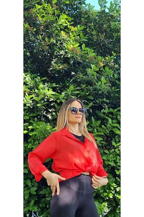 پیراهن صورتی زنانه اورسایز Garamak - کد 689050213