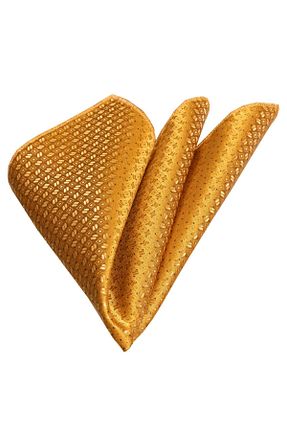 دستمال جیبی طلائی مردانه پارچه ای Exve Exclusive - کد 46997749