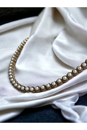 گردنبند جواهر قهوه ای زنانه مروارید FAYRA ACCESSORIES - کد 846522619