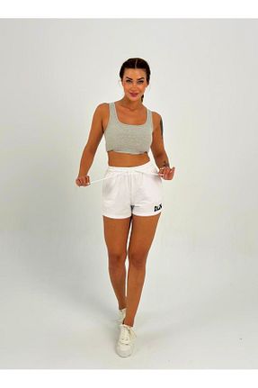 شلوارک و برمودا سفید زنانه اورسایز Maison La Femme - کد 810576481