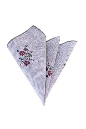 دستمال جیبی طوسی مردانه پارچه ای Exve Exclusive - کد 334246228
