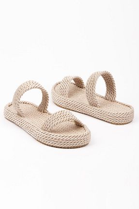 دمپائی بژ زنانه حصیر SUENO SHOES - کد 823528072