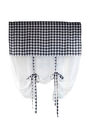 پرده توری مشکی ریل دار cotton maison - کد 483546003