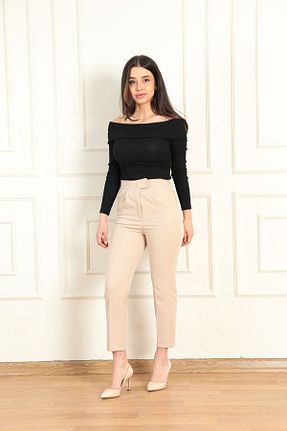 شلوار بژ زنانه پلی استر ModaPlaza - کد 826513930