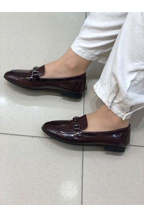کفش لوفر زرشکی زنانه چرم مصنوعی Çavuşoğluayakkabı - کد 846683960