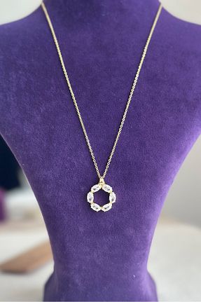 گردنبند استیل ( فولاد ) طلائی زنانه استیل (فولاد) MODA - کد 668971124