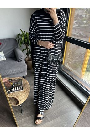 لباس حجاب مشکی زنانه Relaxed MODAMÜNASİP - کد 840433540