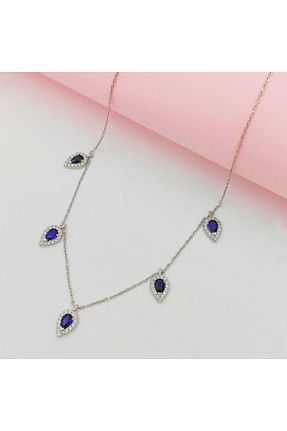 گردنبند نقره سفید زنانه 925 عیار SETMİLA - کد 124407132