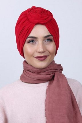 کلاه شنای حجاب قرمز زنانه Genel Markalar - کد 49083332