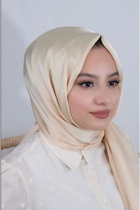 شال بژ زنانه پنبه پلی استر ALLURİNG - کد 125676693