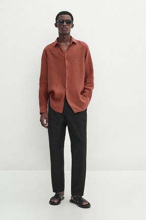 شلوار مشکی مردانه پنبه ای Massimo Dutti - کد 835851514