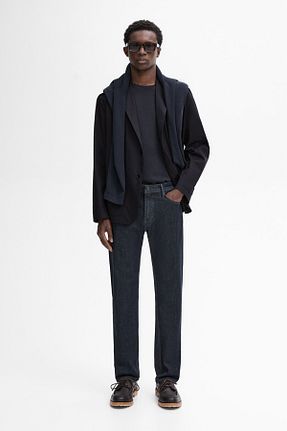 شلوار جین سرمه ای مردانه پاچه ساده Massimo Dutti - کد 818086976
