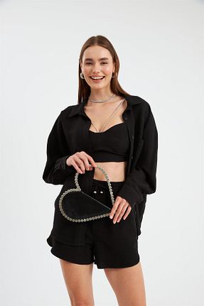 پیراهن مشکی زنانه اورسایز NOK İSTANBUL - کد 716439915