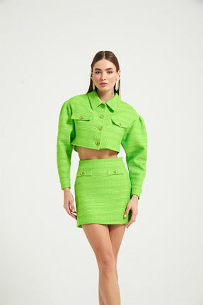 کت سبز زنانه اورسایز NOK İSTANBUL - کد 416487279