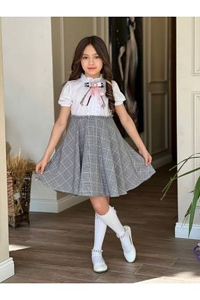کت و شلوار طوسی بچه گانه یقه نوک تیز elfanto kıds - کد 834520429
