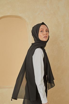 شال مشکی زنانه کرپ Cardion - کد 46668395