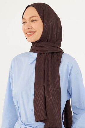 شال قهوه ای زنانه MİRSOY SCARF - کد 846418986