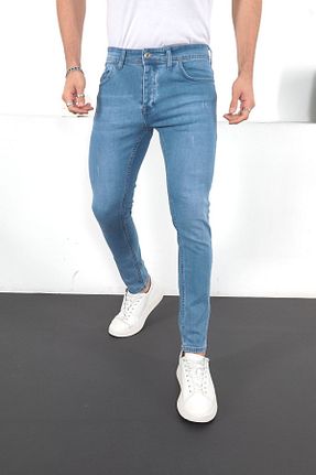شلوار جین آبی مردانه پاچه تنگ ENZİM JEANS - کد 680417578