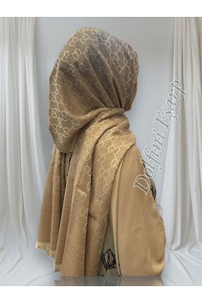 شال بژ زنانه ابریشم Dolfini - کد 846438728