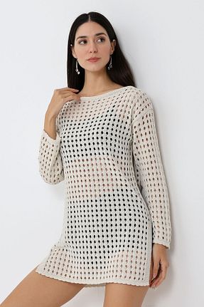 لباس بژ زنانه بافت Devinka - کد 835654082