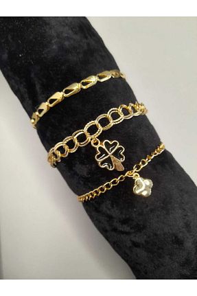 دستبند جواهر طلائی زنانه روکش طلا safhas - کد 846482609