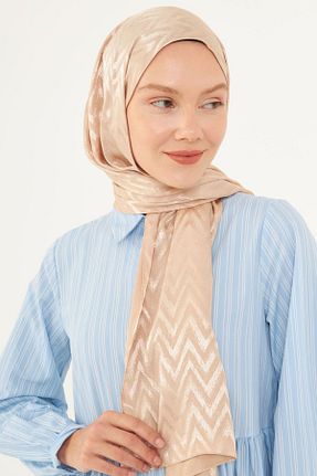شال قهوه ای زنانه MİRSOY SCARF - کد 846474906