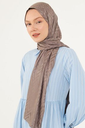 شال قهوه ای زنانه MİRSOY SCARF - کد 846478162