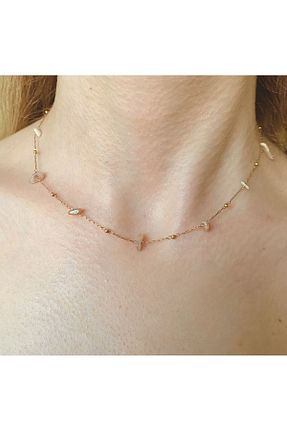 گردنبند استیل ( فولاد ) نارنجی زنانه استیل (فولاد) Ceync - کد 770886567