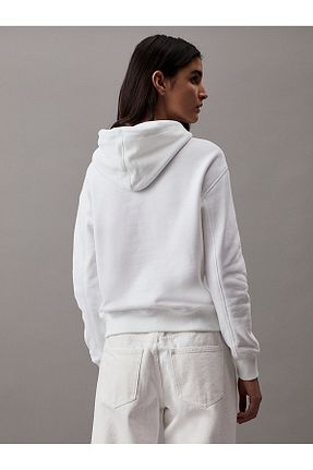 سوئیشرت سفید زنانه ساده Calvin Klein - کد 42774617