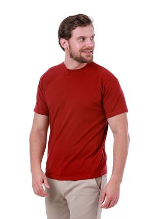 تیشرت زرشکی مردانه اسلیم فیت WERRONİ - کد 840116267