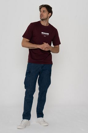 تیشرت زرشکی مردانه رگولار Jack & Jones - کد 841086618
